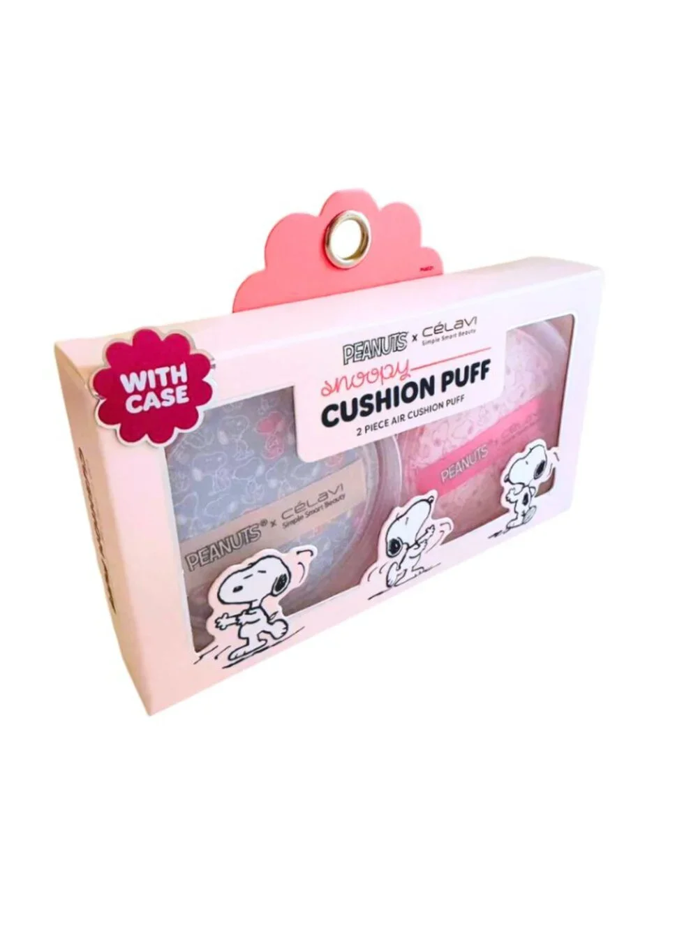 Peanuts x Célavi Snoopy Cushion Puff - 2 Piece Air Cushion Puff Set with Case